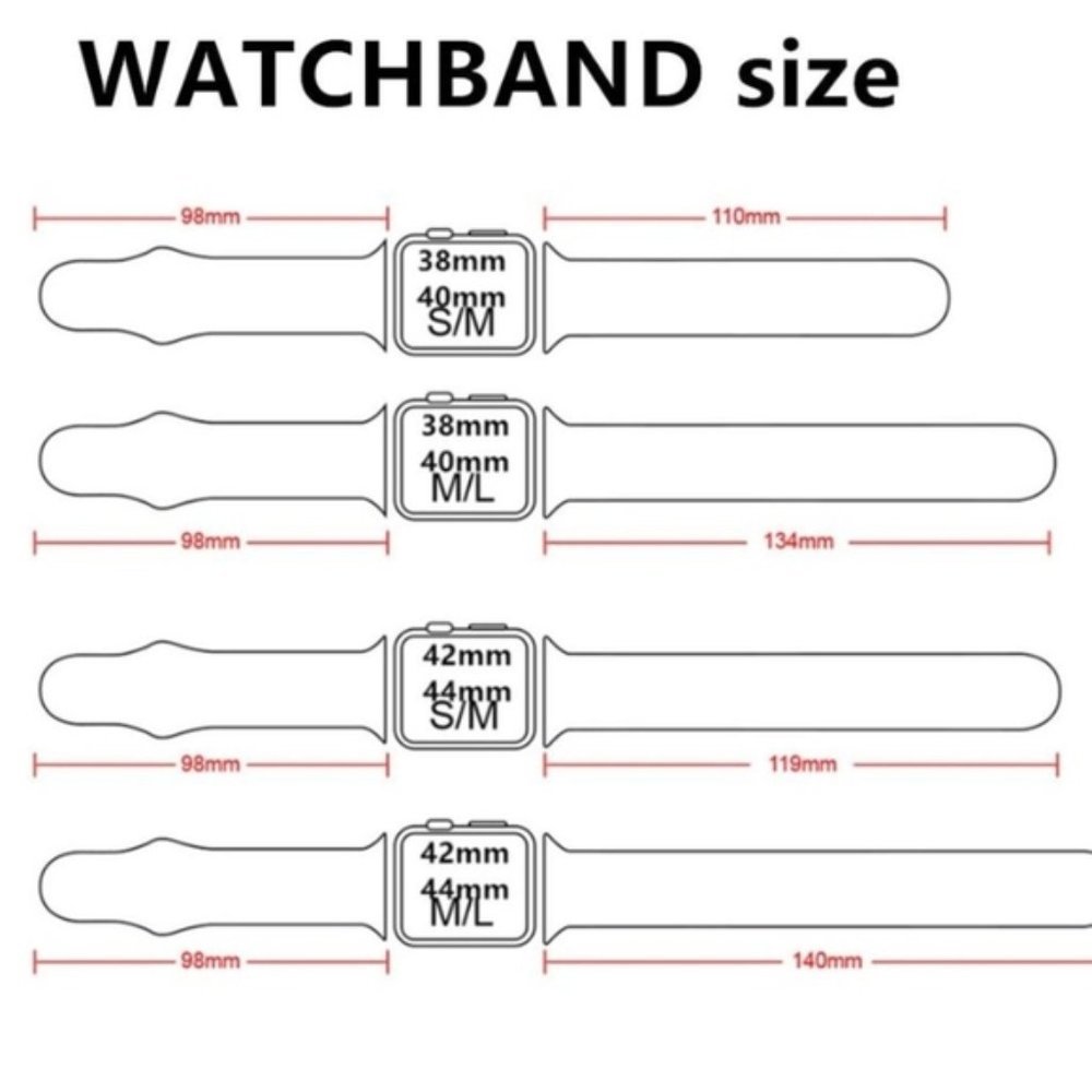 NEW BAND RED Sport Silicone For Apple Watch - Picture 2 of 3